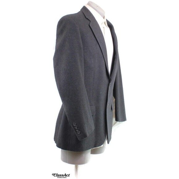 Joseph & Feiss Men's Charcoal Gray 100% Camelhair 2 Button Blazer Sport Coat 44R - Picture 2 of 9